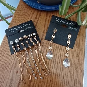 NWT 7 Pair of Ophelia Roe Earrings